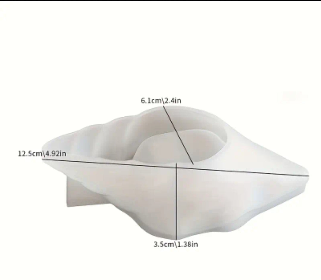 Silikonski kalup skoljka svecnjak SV2 wood-laser-shop