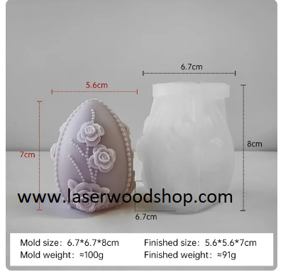 Silikonski kalup jaje KL168 wood-laser-shop