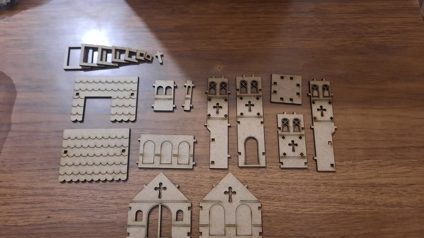 Drvena crkva rasklopljena wood-laser-shop
