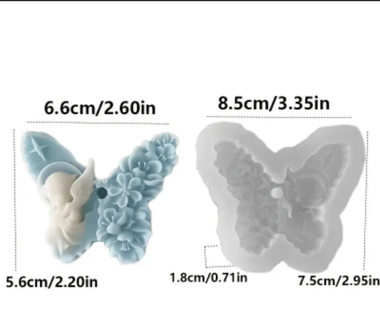 Silikonski kalup leptir za sapun i svece wood-laser-shop