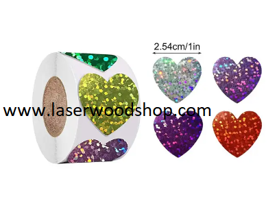 Samolepljive nalepnice srce sljokice 100komada ok (Copy) wood-laser-shop