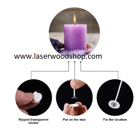 Fitilji za svece parafinisani 20komada wood-laser-shop