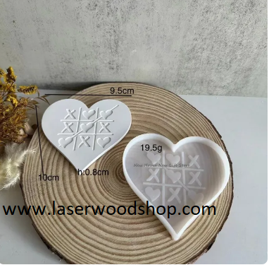 Silikonski kalup tacna srce KL277 W wood-laser-shop
