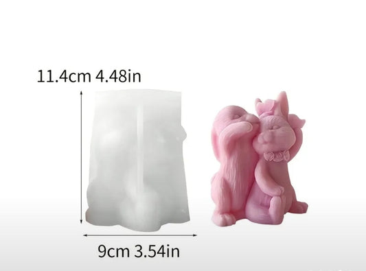 Silikonski kalup zec zaljubljeni KL56 ** wood-laser-shop