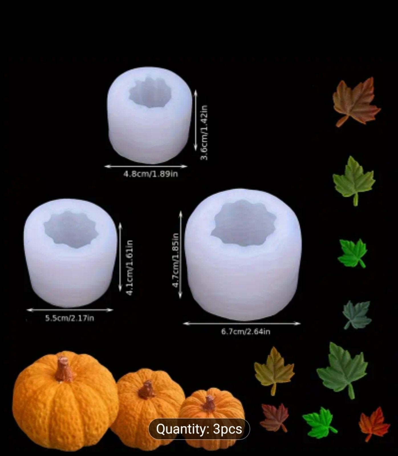 Silikonski kalup set 3 bundeve 3 velicine KL101** wood-laser-shop