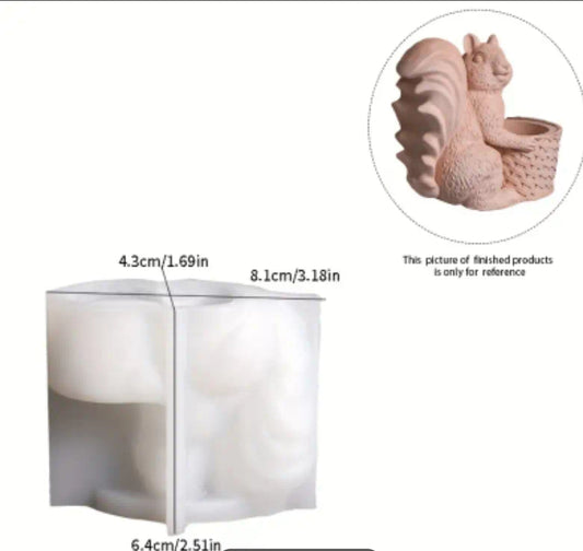 Silikonski kalup veverica svecnjak KL156 wood-laser-shop