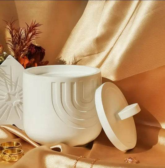 Silikonski kalup cinija za svecu sa poklopcem KL158 wood-laser-shop