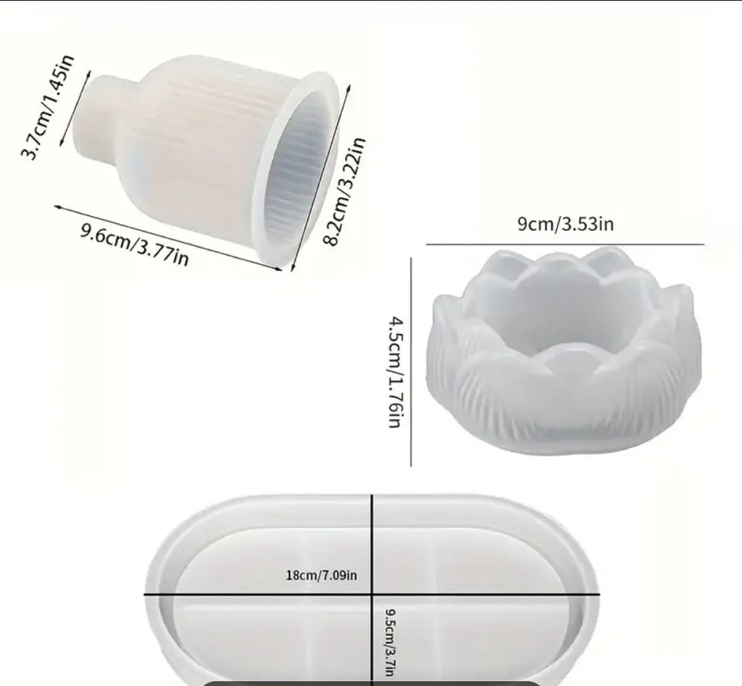 Silikonski kalup cvet set 3 komada KCV19 wood-laser-shop
