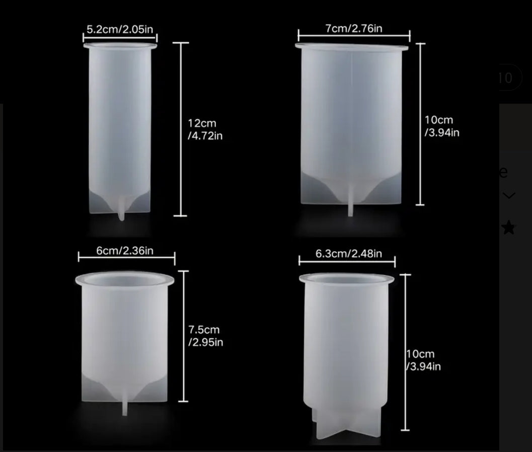 Kalup za svece valjak set od 4 komada S59 (Copy) wood-laser-shop