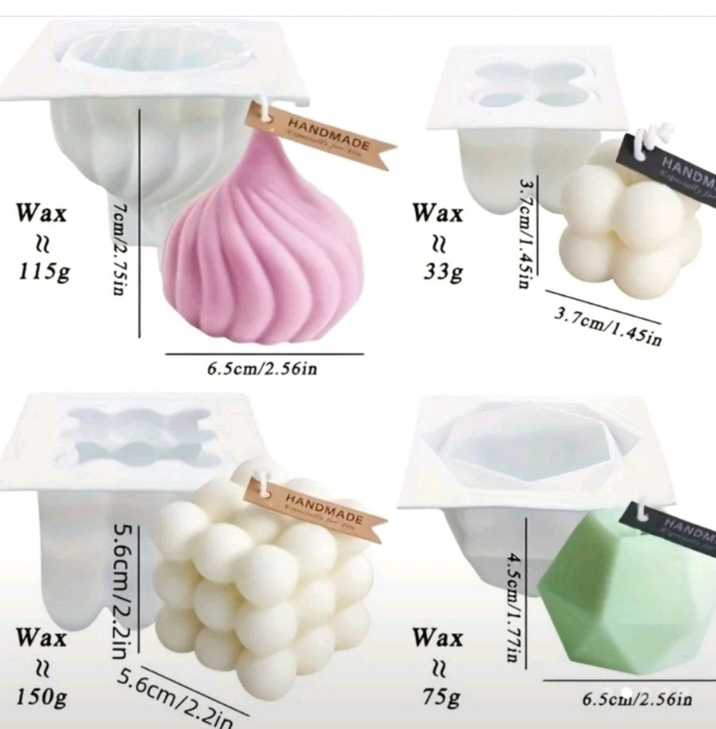 Kalup za svece set od 4 komada S64 wood-laser-shop