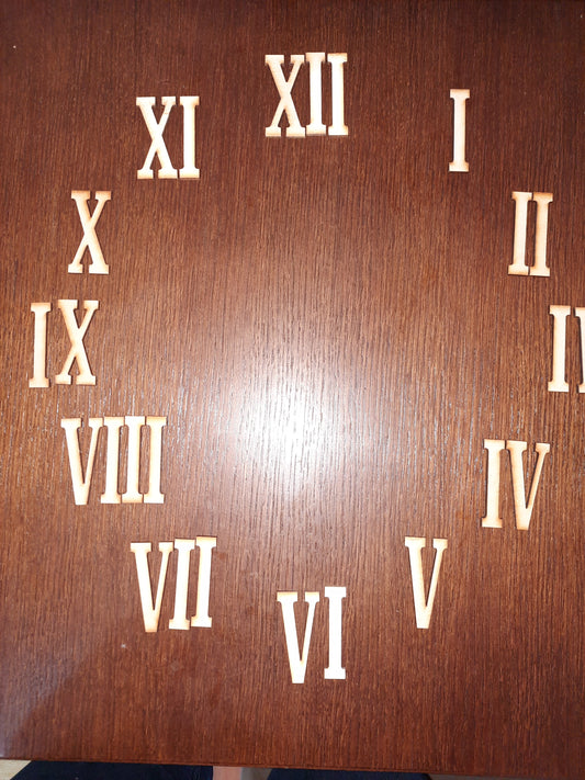 Drveni brojevi za sat rimski 3cm wood-laser-shop