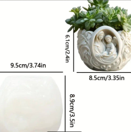 Silikonski kalup saksija andjeo KL9 ** wood-laser-shop