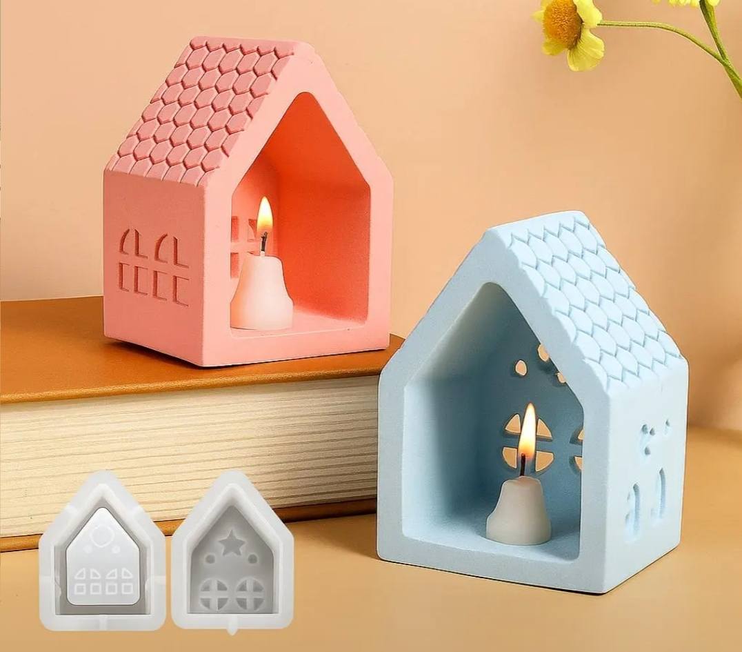 Silikonski kalup kucica svecnjak KL183 wood-laser-shop