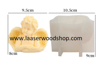 Silikonski kalup andjeo decak kleci wood-laser-shop