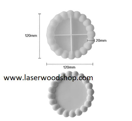 Silikonski kalup tacna skoljka wood-laser-shop