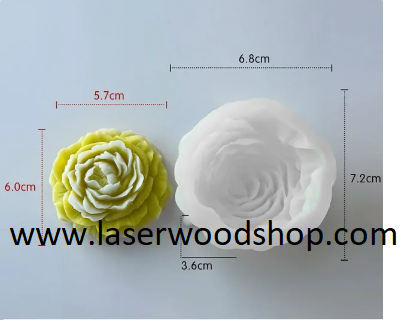 Silikonski kalup cvet wood-laser-shop