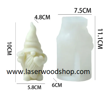 Silikonski kalup gnom srce wood-laser-shop