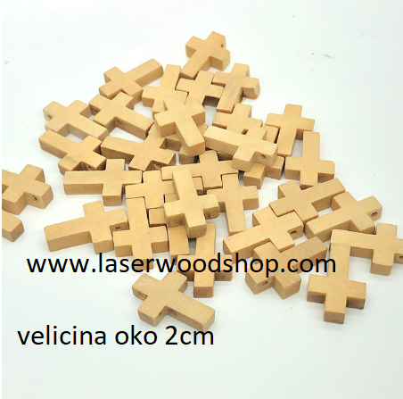 Drveni krst 50 komada wood-laser-shop