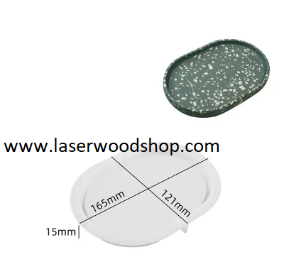 Silikonski kalup elipsasta tacna wood-laser-shop