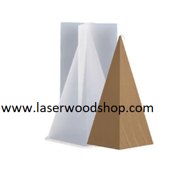 Silikonski kalup za svecu piramida wood-laser-shop