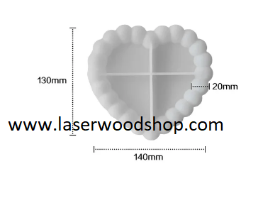 Silikosnki kalup srce bubble tacna wood-laser-shop