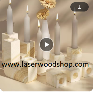 Silikonski kalup svecnjak wood-laser-shop