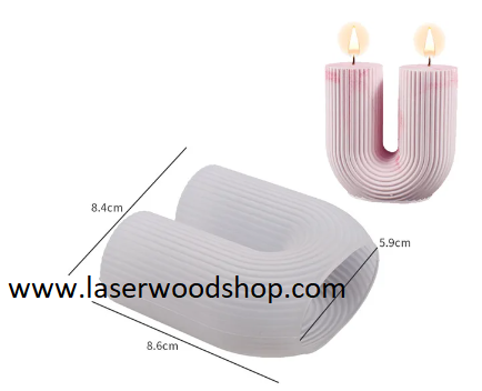 Silikonski kalup za svecu wood-laser-shop