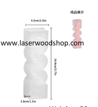 Silikonski kalup za svecu wood-laser-shop