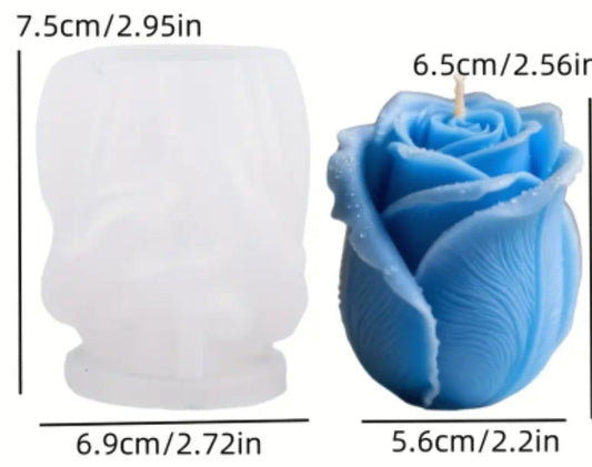 Silikonski kalup velika ruza pupoljak KL4 ** wood-laser-shop