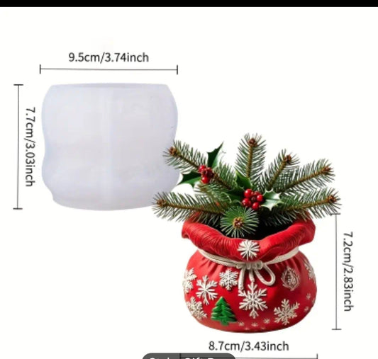 Silikonski kalup saksija novogodisnja KL175 wood-laser-shop