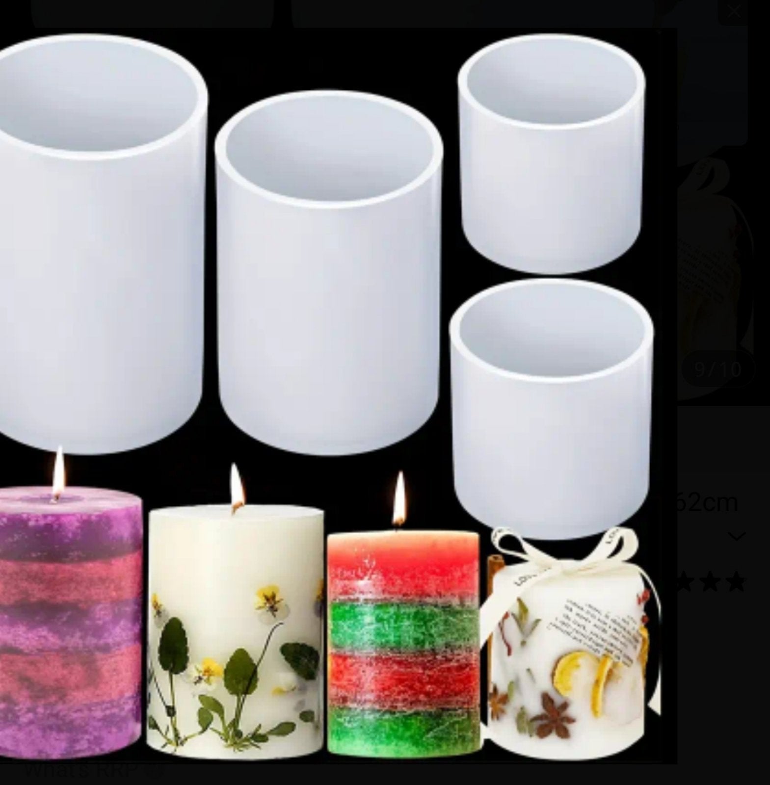 Silikonski kalup za svecu set od 4 komada S63 petrovicstrahinja