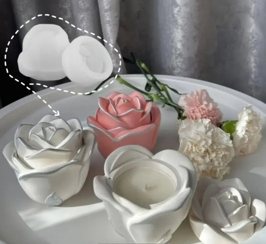 Silikosnki kalup ruza cinija sa poklopcem KL130  W wood-laser-shop