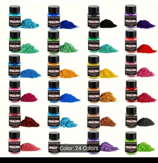 Boje u prahu za sapune, svece i epoksi smolu 24 komada A59 wood-laser-shop
