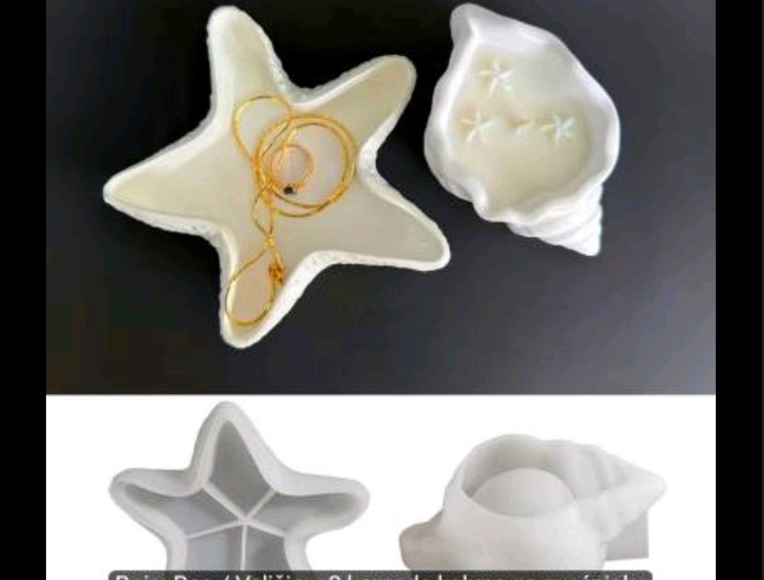Silikonski kalup skoljka i zvezda KL47 xxx wood-laser-shop