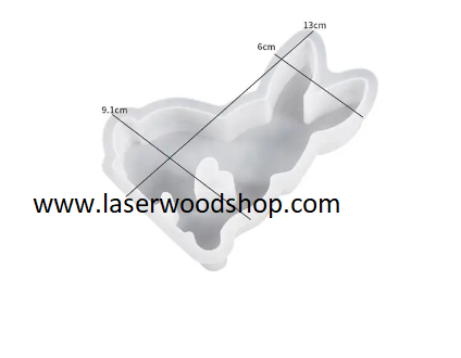 Silikonski kalup zec wood-laser-shop